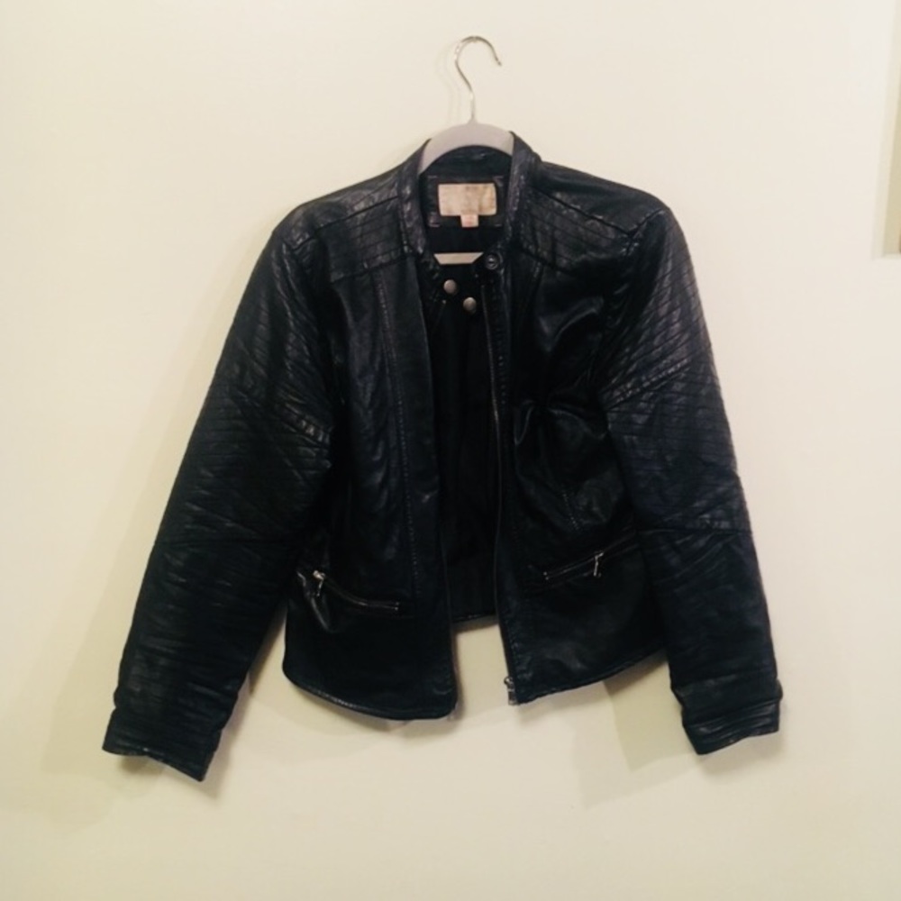 Black leather jacket
